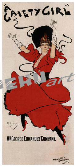 a gaiety girl george edwardes company vintage advertising po