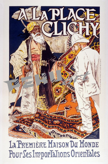 a la place clichy rugs vintage french advertising  stu