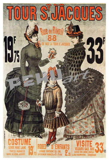 a la tour stjacques rue de rivoli vintage fashion advertisin