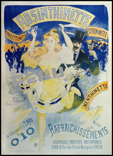 Absinthe vintage french poster 
