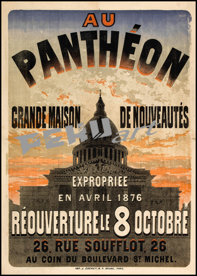 Au Panthéon, grande maison de nouveautés expropriéee en avril