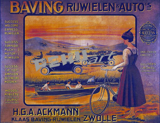 baving rijwielen and autos bicycle vintage advertising 