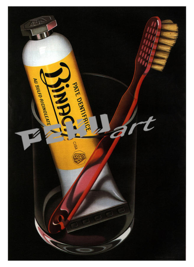 binaca toothpaste vintage advertising  studio grafiikk