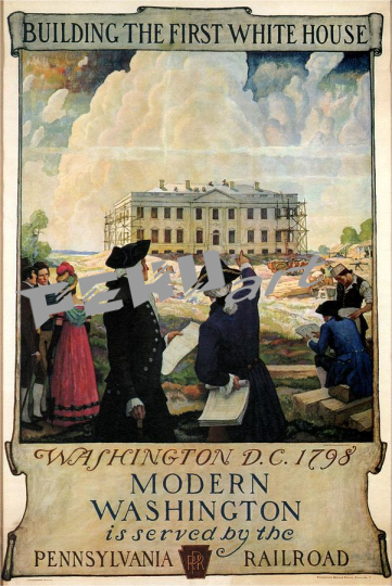 build the first white house modern washington retro travel p