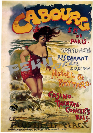 cabourg paris grand hotel vintage restaurant advertising pos