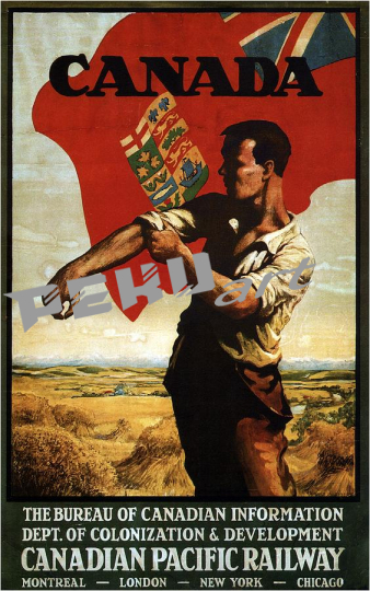 canada canadian pacific railway flag retro  vin