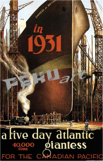 canadian pacific a five day atlantic giantess retro travel p