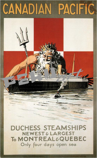 canadian pacific duchess steamships poseidon retro travel po