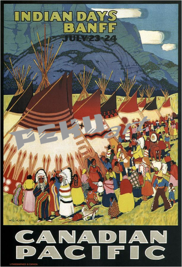 canadian pacific indian days banff retro  vinta