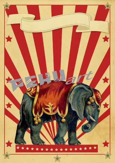 circus-retro-poster-elephant