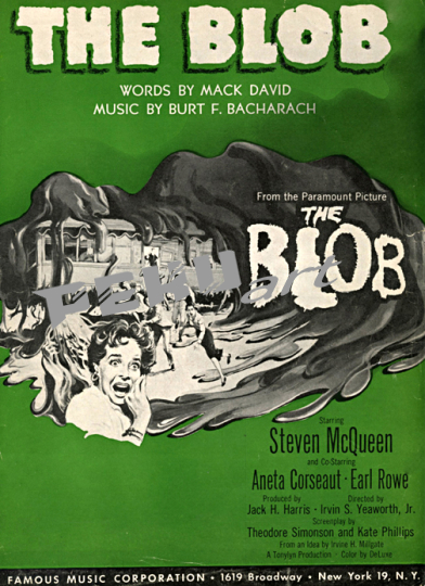 Classic Horror Movie Sheet Music The Blob