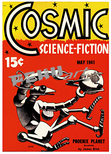 Cosmic Science Fiction Magazine Cover 