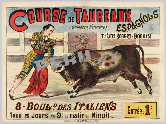 course-de-taureaux-espagnols-grandeur-naturelle-theatre-robe