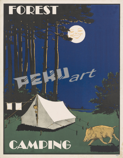 forest-camping-vintage-poster