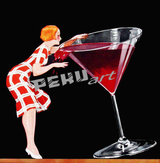 frau-cocktail-vintage-alt