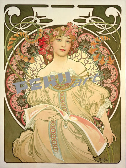 frau-jugendstil-kunst-vintage
