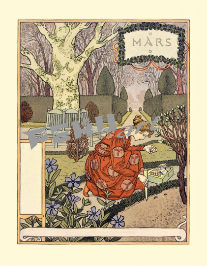 frau-kalender-garten-vintage