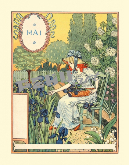 frau-kalender-garten-vintage