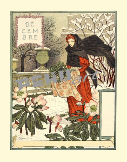 frau-kalender-garten-vintage