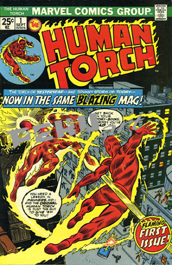 human torch superherocomic art