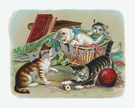 katzen-vintage-kunst-alt
