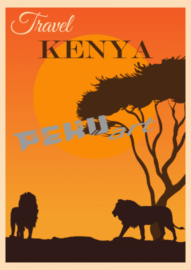 kenya-africa-travel-poster