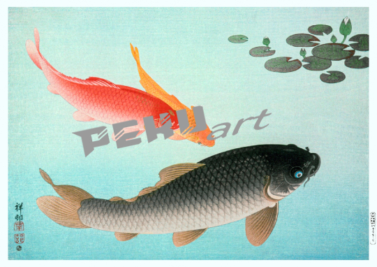 koi-karpfen-kunst-vintage