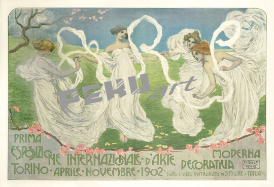 Prima espositique ladies dancing Leonardo Bistolfi f