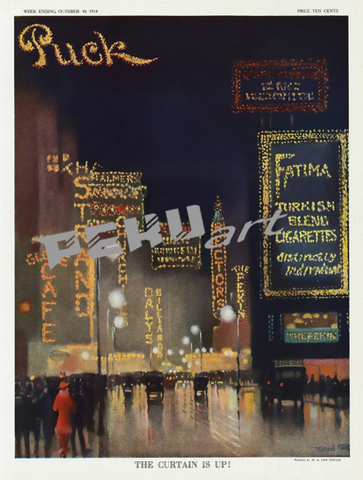 Puck Broadway Curtain Up Magazine Cover 