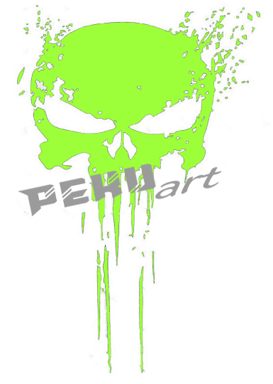 Skull XL Aufkleber-grün063