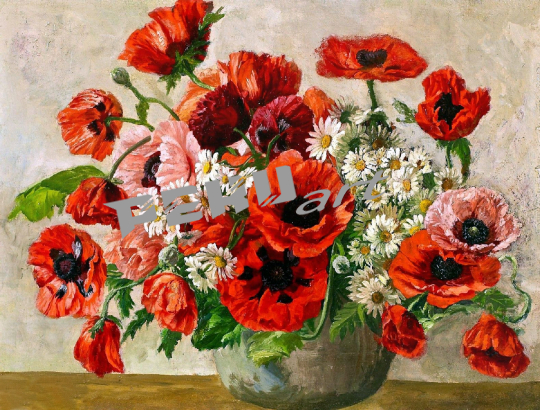 stilleben-vintage-kunst-mohnblumen