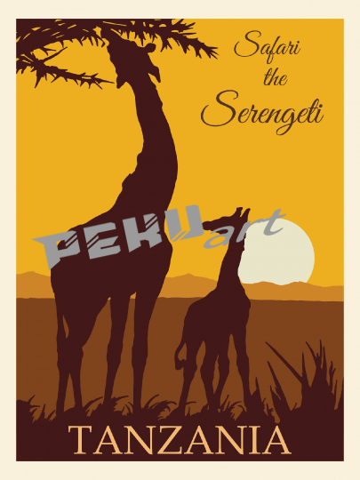 tanzania-serengeti-travel-poster
