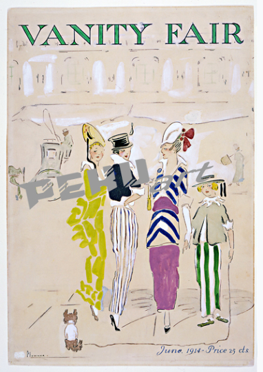 Vanity Fair 1914 Ladies Clothing Magazine Cover Post