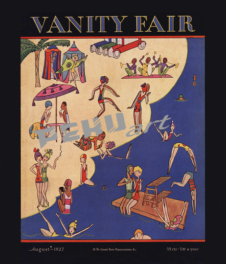 Vanity Fair August 1927 Beach magazine cover