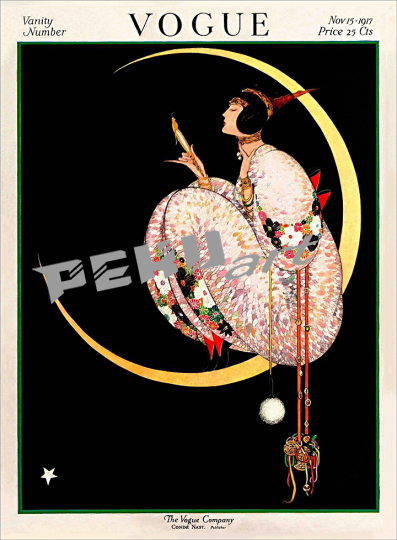 Vogue Moon Cover 1917 magazine 
