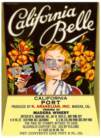 wine-label-k-arakelian-inc-california-belle-california-port-