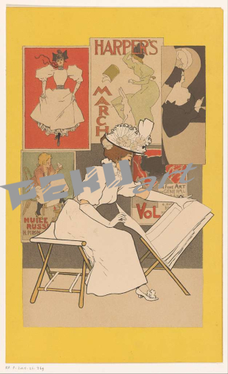 zittende-vrouw-bekijkt-prenten-in-een-prentstandaard-rp-p-20