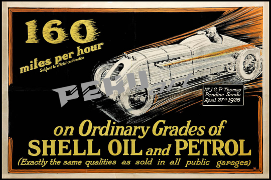 160 Miles Per Hour shell oil vintage auto
