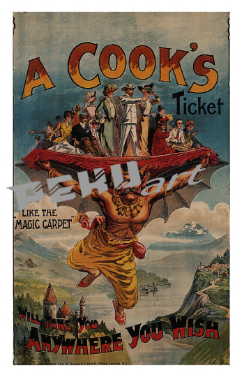 a cooks ticket the magic carpet vintage advertising  s