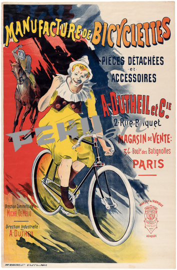 A dutheil vintage bicycle poster 