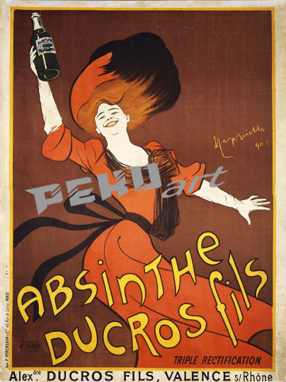 Absinthe Du Cros Fils vintage french poster 