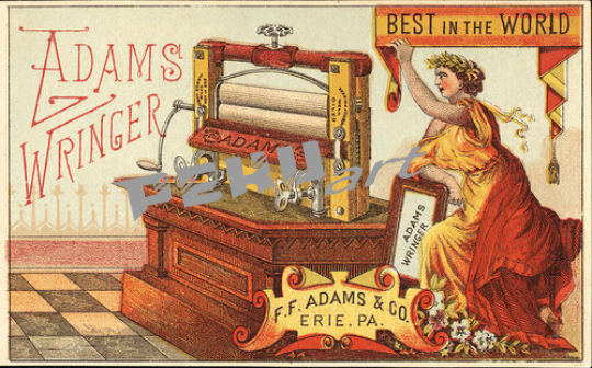Adams Wringer vintage advertising poster