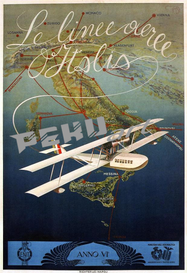 aircraft flying over italy byplane retro  vinta