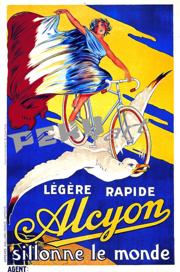 alcyon cycles vintage french advertising  studio grafi
