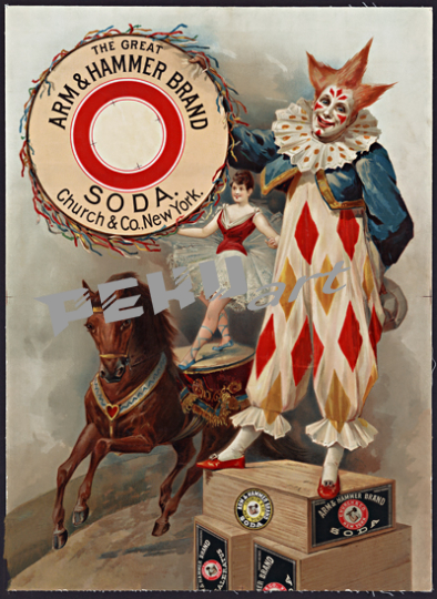 Arm and Hammer Clown vintage advertising outle 
