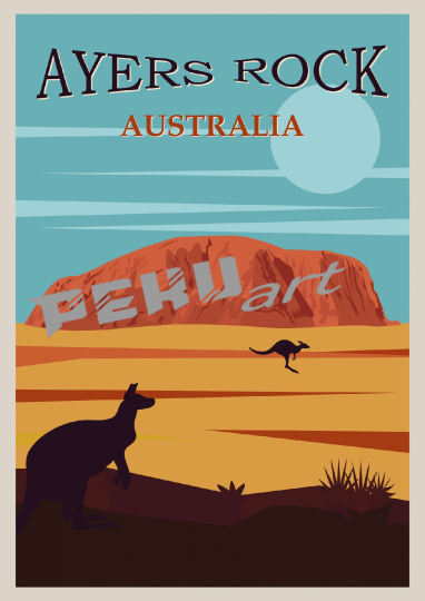 australia-uluru-travel-poster