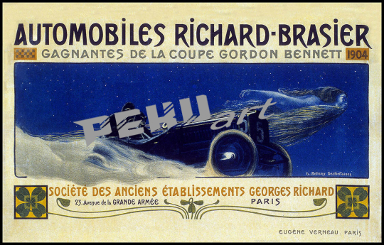 Automobiles Richard-Brasier. Gagnantes de la coupe Gordon Bennet