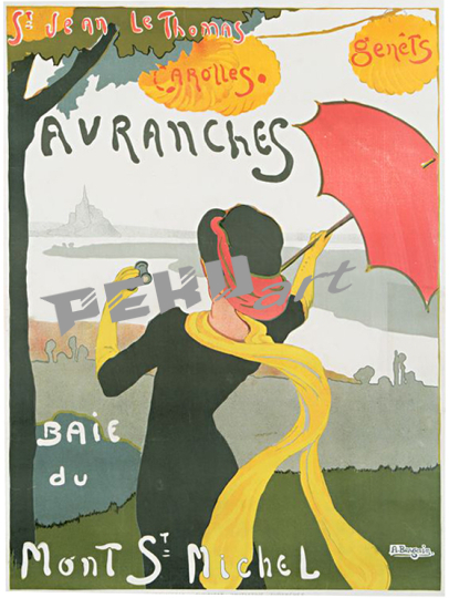 avranches umbrella vintage french poster 