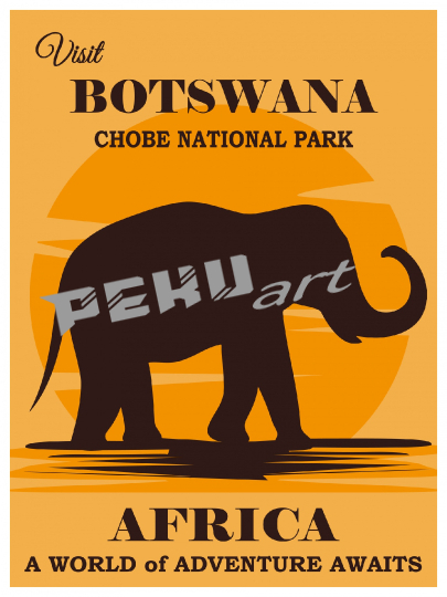 botswana-africa-travel-poster