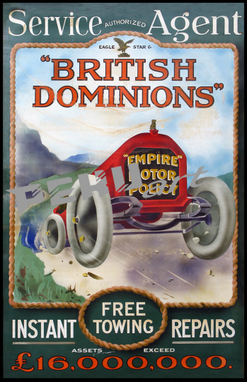 British Dominions Empire Motor Policy auto